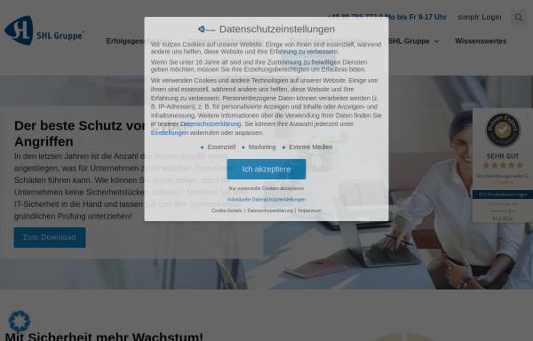 Vorschau von www.shlgruppe.de, SHL Consulting & Management GmbH