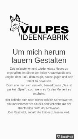 Vorschau der mobilen Webseite www.vulpes-ideenfabrik.de, Vulpes Ideenfabrik