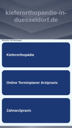 Vorschau der mobilen Webseite www.kieferorthopaedie-in-duesseldorf.de, Goerigk, Dr.