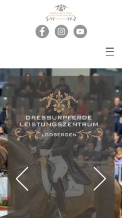 Vorschau der mobilen Webseite dressurleistungszentrum.de, Dressurpferde Leistungszentrum Lodbergen GmbH