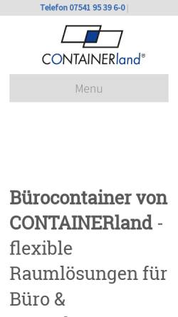Vorschau der mobilen Webseite www.containerland.de, DMS Containerland GmbH