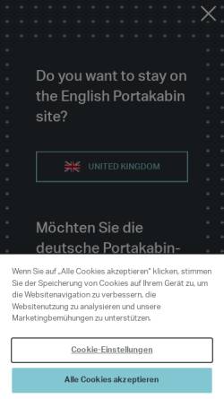 Vorschau der mobilen Webseite www.portakabin.co.uk, Portakabin GmbH