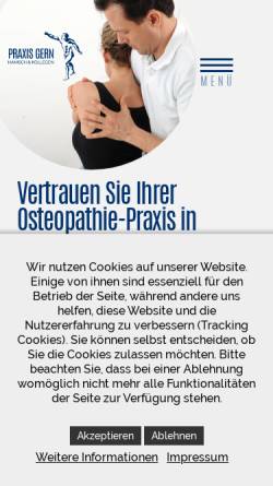 Vorschau der mobilen Webseite www.therapie-gern.de, Praxis Gern