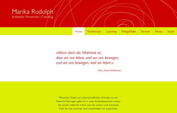 Vorschau von www.marika-rudolph.de, Marika Rudolph, Praxis für Tanz- und Ausdruckstherapie