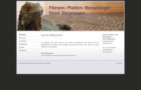 Vorschau von www.barnimer-fliesenleger.de, Fliesen- Platten- und Mosaikleger René Stegemann