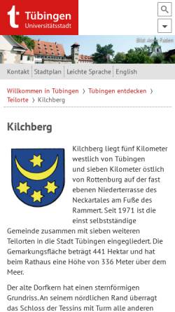 Vorschau der mobilen Webseite www.tuebingen.de, Kilchberg
