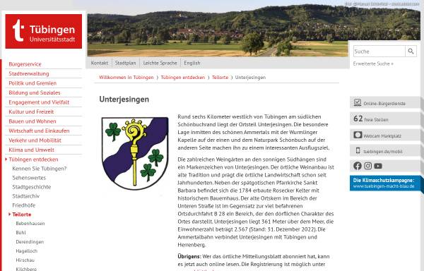 Vorschau von www.tuebingen.de, Unterjesingen
