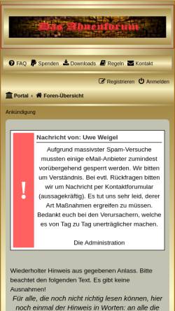 Vorschau der mobilen Webseite www.dieahnen.de, Das Ahnenforum