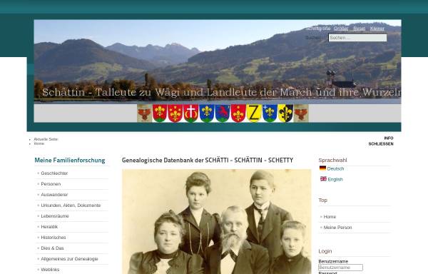 Vorschau von www.schaettin-family.ch, Schätti, Schättin und Schetty