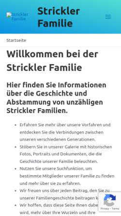 Vorschau der mobilen Webseite www.strickler.info, Strickler