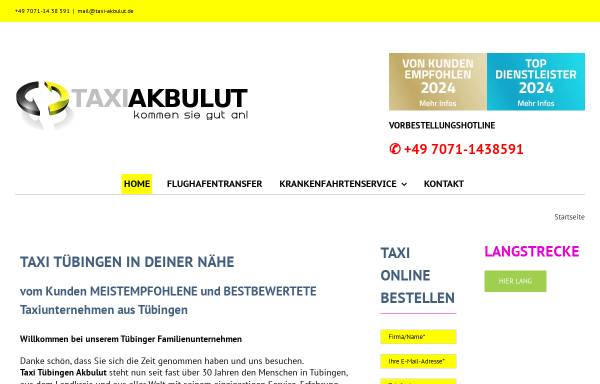 Vorschau von www.taxi-akbulut.de, Taxi Akbulut