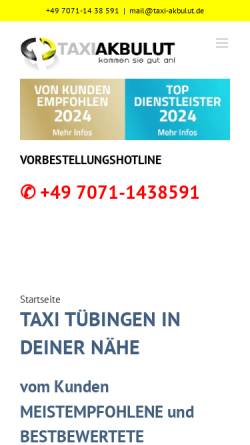 Vorschau der mobilen Webseite www.taxi-akbulut.de, Taxi Akbulut