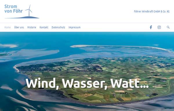 Vorschau von www.strom-von-foehr.de, Föhrer Windkraft GmbH & Co KG, Jan Brodersen