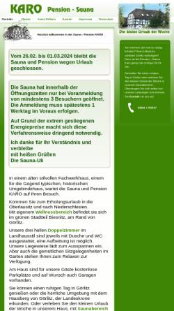 Vorschau der mobilen Webseite www.pension-sauna-karo.de, Pension Karo