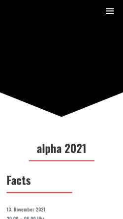 Vorschau der mobilen Webseite www.pioneerdj-alpha.de, Alpha-Festival