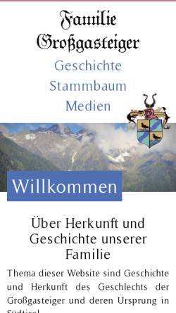Vorschau der mobilen Webseite www.grossgasteiger.de, Großgasteiger