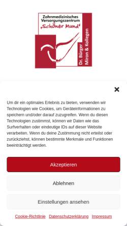 Vorschau der mobilen Webseite www.schoener-mund.eu, Bürger & Partner, Dr. Friedhelm