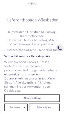 Vorschau der mobilen Webseite die-unsichtbare-zahnkorrektur.de, Ludwig, Dres.
