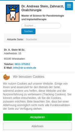 Vorschau der mobilen Webseite www.dr-a-stein.de, Stein, Andreas Dr.