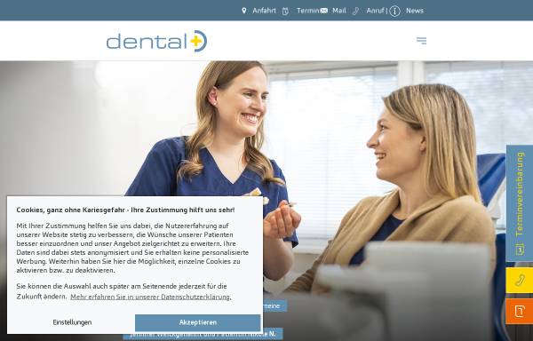 Vorschau von www.dentalplus.de, Zahnärztliche Partnerschaftsgesellschaft Dr. Droege, Dr. Saneke und Partner