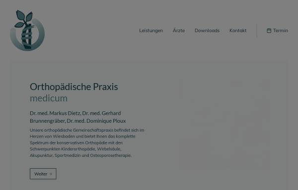 Vorschau von www.facharztpraxis-orthopaedie.de, Dietz, Morlang, Brunnengräber, Fachärzte für Orthopädie