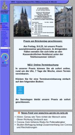 Vorschau der mobilen Webseite www.hno-ringkirche.de, Hettler, Höfken und Furtmann, Dres., HNO-Gemeinschaftspraxis