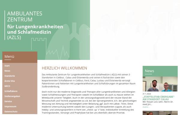 Vorschau von www.lunge-schlaf.de, Ambulantes Zentrum für Lungenkrankheiten und Schlafmedizin Cottbus