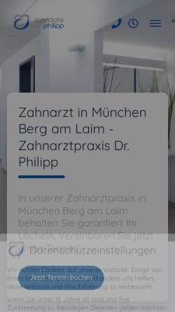 Vorschau der mobilen Webseite www.zahnarzt-schumacher.com, Zahnarztpraxis Dr. Schumacher
