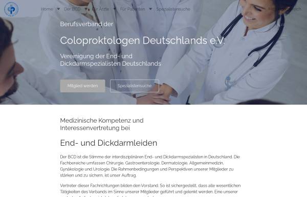 Vorschau von www.coloproktologen.de, Berufsverband der Coloproktologen Deutschlands e.V.
