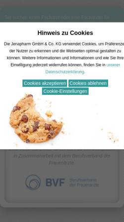Vorschau der mobilen Webseite www.frauenaerzte.de, Frauenärzte in Deutschland