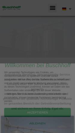 Vorschau der mobilen Webseite www.buschhoff.de, Th. Buschhoff GmbH & Co.