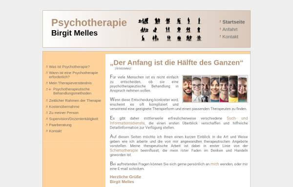 Vorschau von www.therapie-ddorf.de, Birgit Melles