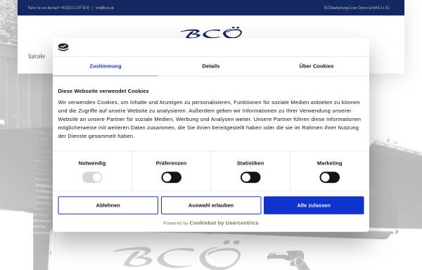 Vorschau von bcoe.de, BCOe BearbeitungsCenter Oezmen GmbH & Co KG