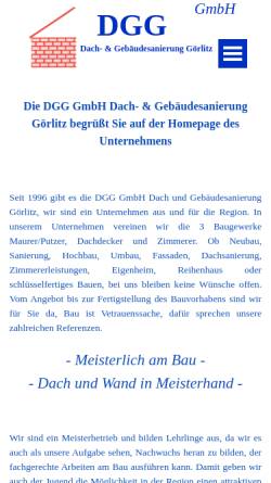 Vorschau der mobilen Webseite www.dgg-goerlitz.de, Dach- und Gebäudesanierung GmbH