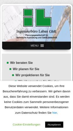 Vorschau der mobilen Webseite laban-gbr.de, Ingenieurbüro Laban & Radisch GbR