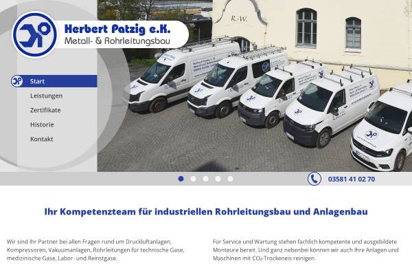 Vorschau von www.herbert-patzig.de, Herbert Patzig e.K., Metall- und Rohrleitungsbau