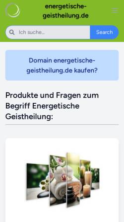 Vorschau der mobilen Webseite www.energetische-geistheilung.de, Markus Dantscher