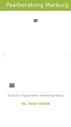 Vorschau der mobilen Webseite paarberatung-marburg.info, Paarberatung Marburg
