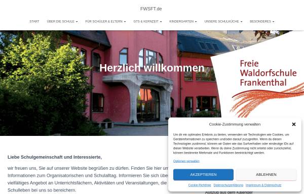 Vorschau von www.fwsft.de, Freie Waldorfschule Frankenthal
