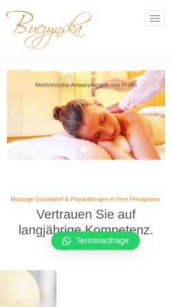 Vorschau der mobilen Webseite www.duesseldorf-physiotherapie.de, Physiotherapie Privatpraxis Buczynska