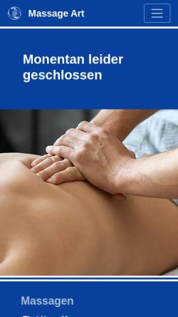 Vorschau der mobilen Webseite massage-art.de, Massage Art