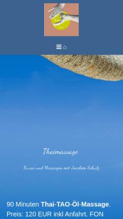 Vorschau der mobilen Webseite www.traditionelle-thaimassage.de, Traditionelle Thai Massage - Joachim Schulz