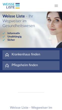Vorschau der mobilen Webseite www.weisse-liste.de, Ärzte in Görlitz