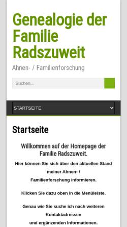 Vorschau der mobilen Webseite www.radszuweit.info, Radszuweit