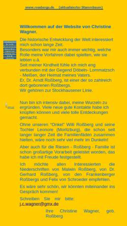Vorschau der mobilen Webseite www.rossbergs.de, Roßberg