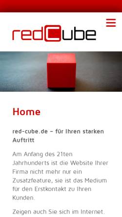Vorschau der mobilen Webseite www.red-cube.de, Red-cube.de, Joannis Tsakiridis