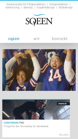 Vorschau der mobilen Webseite www.sqeen.de, SQEEN GmbH & Co. KG