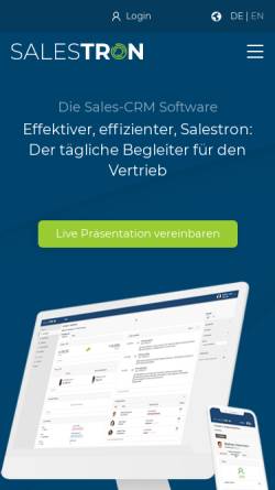 Vorschau der mobilen Webseite www.salestron.de, Salestron, Günther Trojan