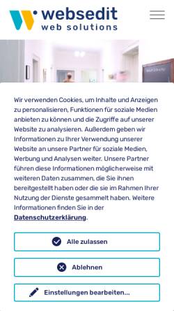 Vorschau der mobilen Webseite www.websedit.de, Websedit AG