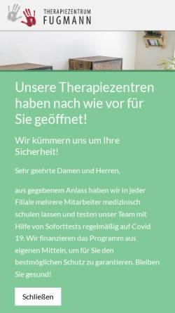 Vorschau der mobilen Webseite www.therapie-duesseldorf.de, Therapiezentrum Fugmann, Inhaber Torsten Fugmann